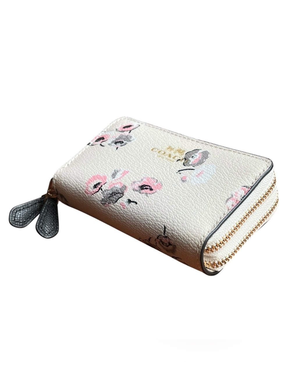 Coach Wildflower Floral Print Double Zipper Accordion Wallet Card Holder - Picture 12 of 14